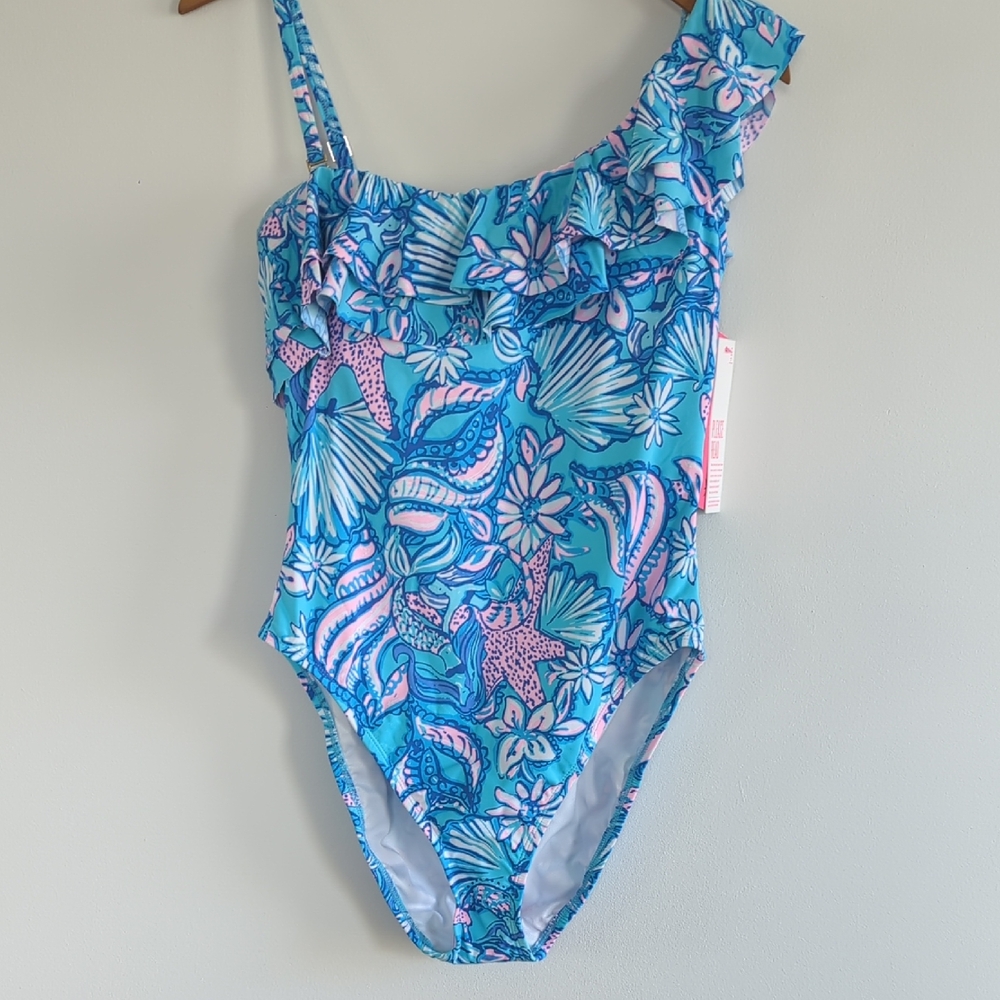 NWT Lilly Pulitzer Caelum Ruffke Onr Piece Swimsuit